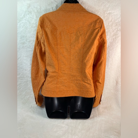 Coldwater Creek Burnt Orange Textured Blazer - Picture 2 of 8